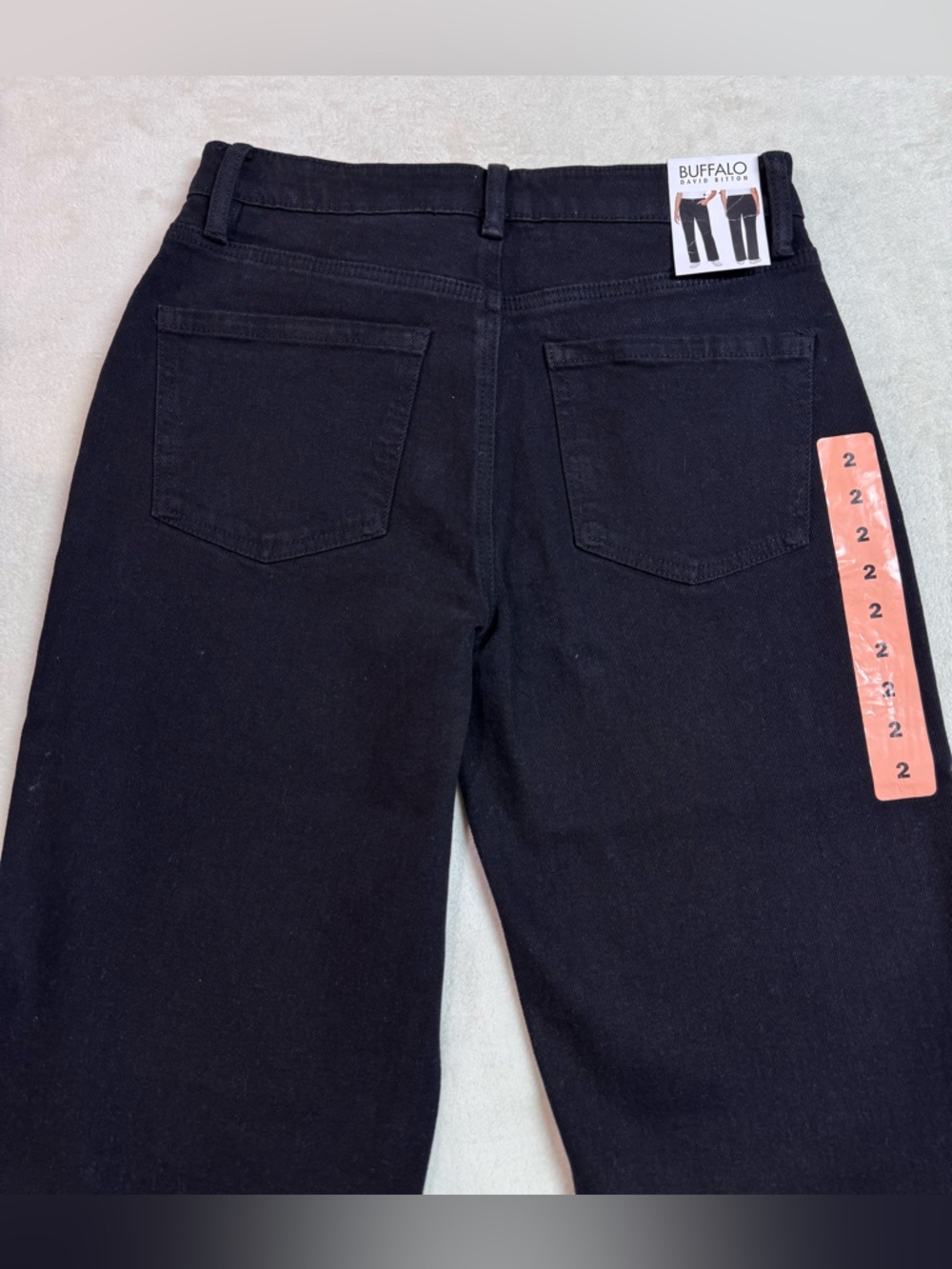 Buffalo David Bitton High Rise Wide Leg Jeans in Black Size 2 NWT - Picture 4 of 4